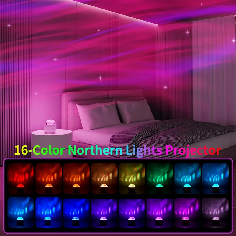 

B50C LED Starry Projector Children,Rechargeable Light Lamp Northern Light Projector With 16 Lighting Effects & Remote Control
