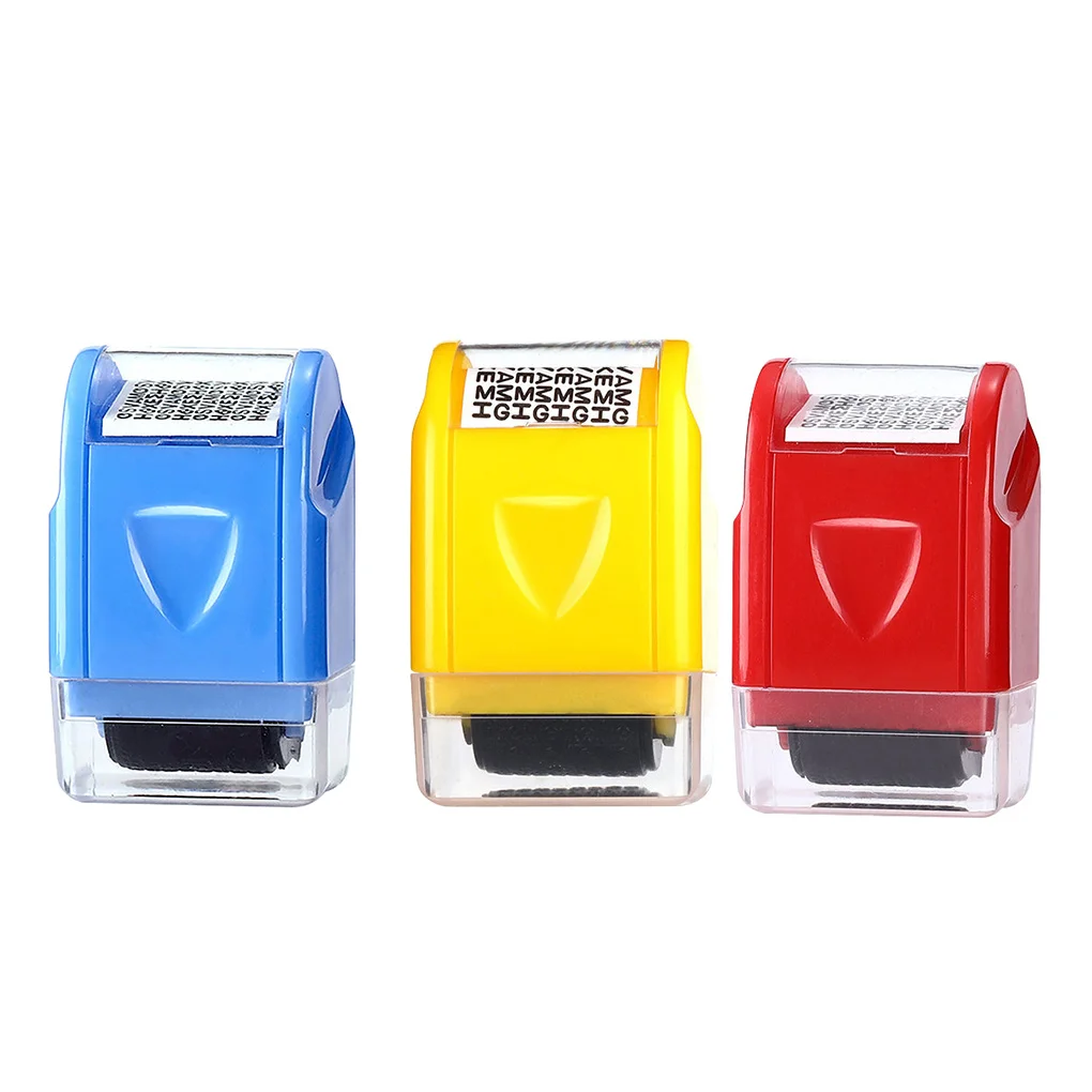 Confidential Roller Stamp Information Blocker Handheld Ink Rollers