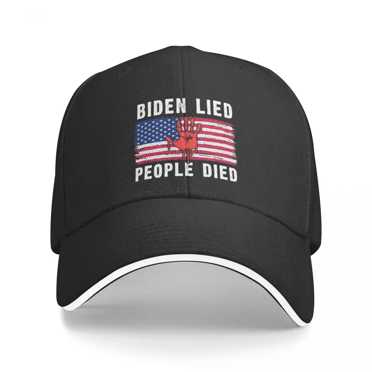 Biden Lied People Died USA Flag Impeach biden now Baseball Cap luxury woman cap New Hat Women Caps Men's