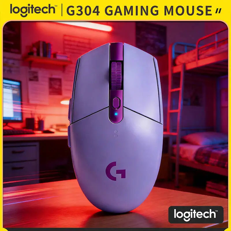 

Беспроводная мышь Logitech G304, 12000 DPI, сенсор HERO, LIGHTSPEED, 1 мс, 9 месяцев автономной работы, быстрая настройка, для офиса и геймеров