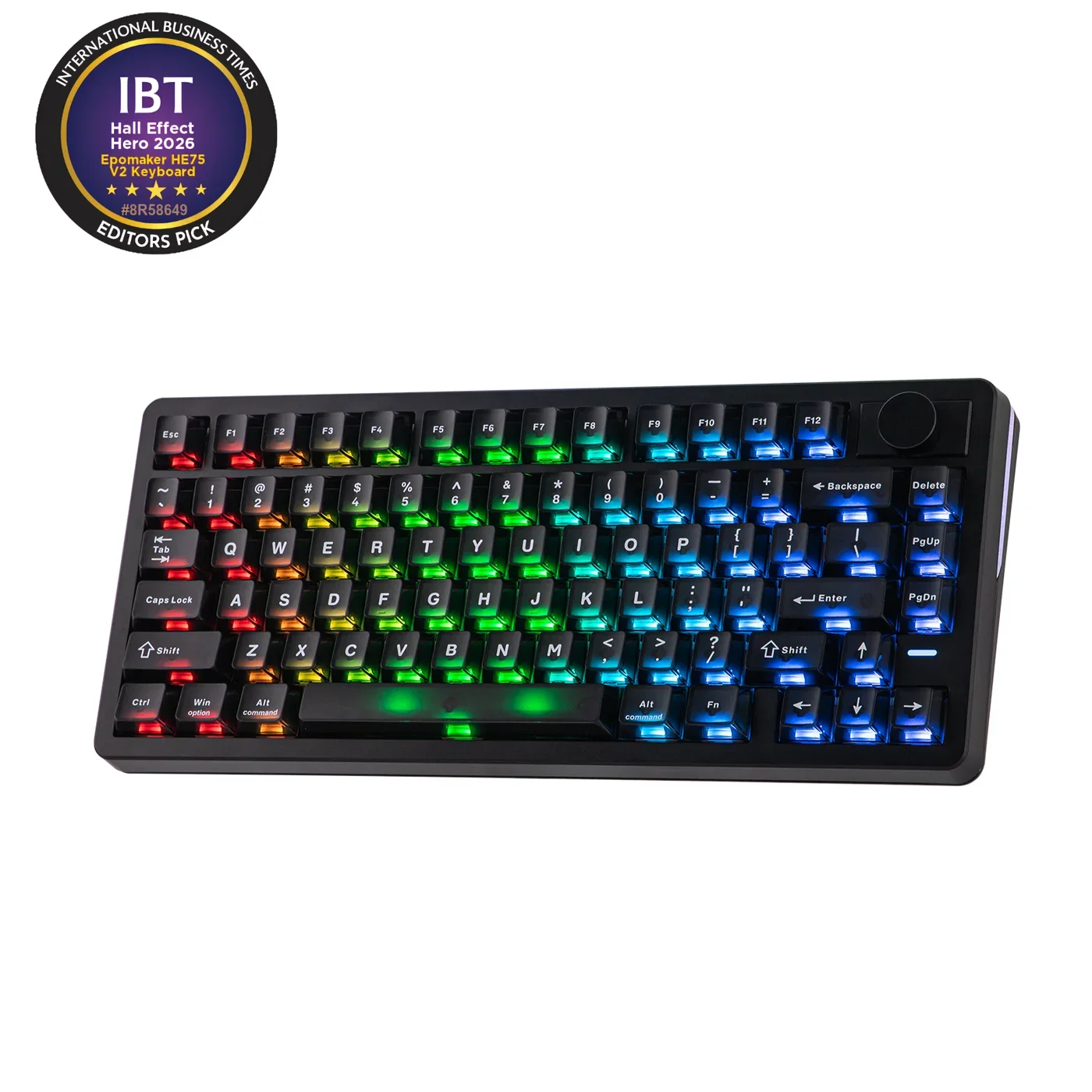 EPOMAKER HE75 V2 75% ANSI US Layout Tri-mode Wireless Hall Effect Gaming Keyboard 0.005mm Adjustable Actuation/Rapid Triggering