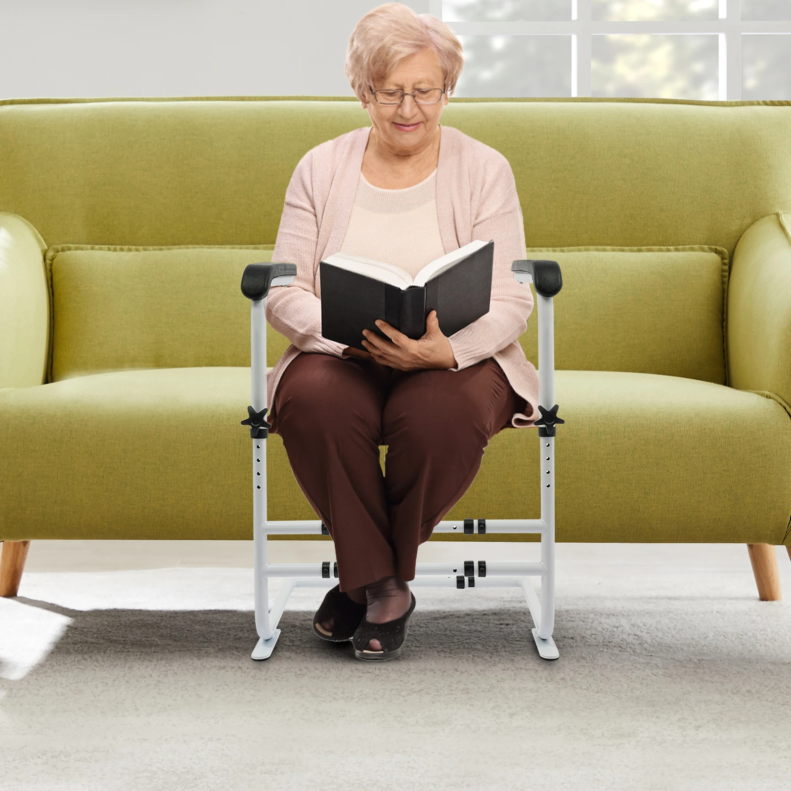 

Height Adjustable Assist Stand, 299.83lbs Load Capacity, Sofa Assistance Handle for Elderly Patients