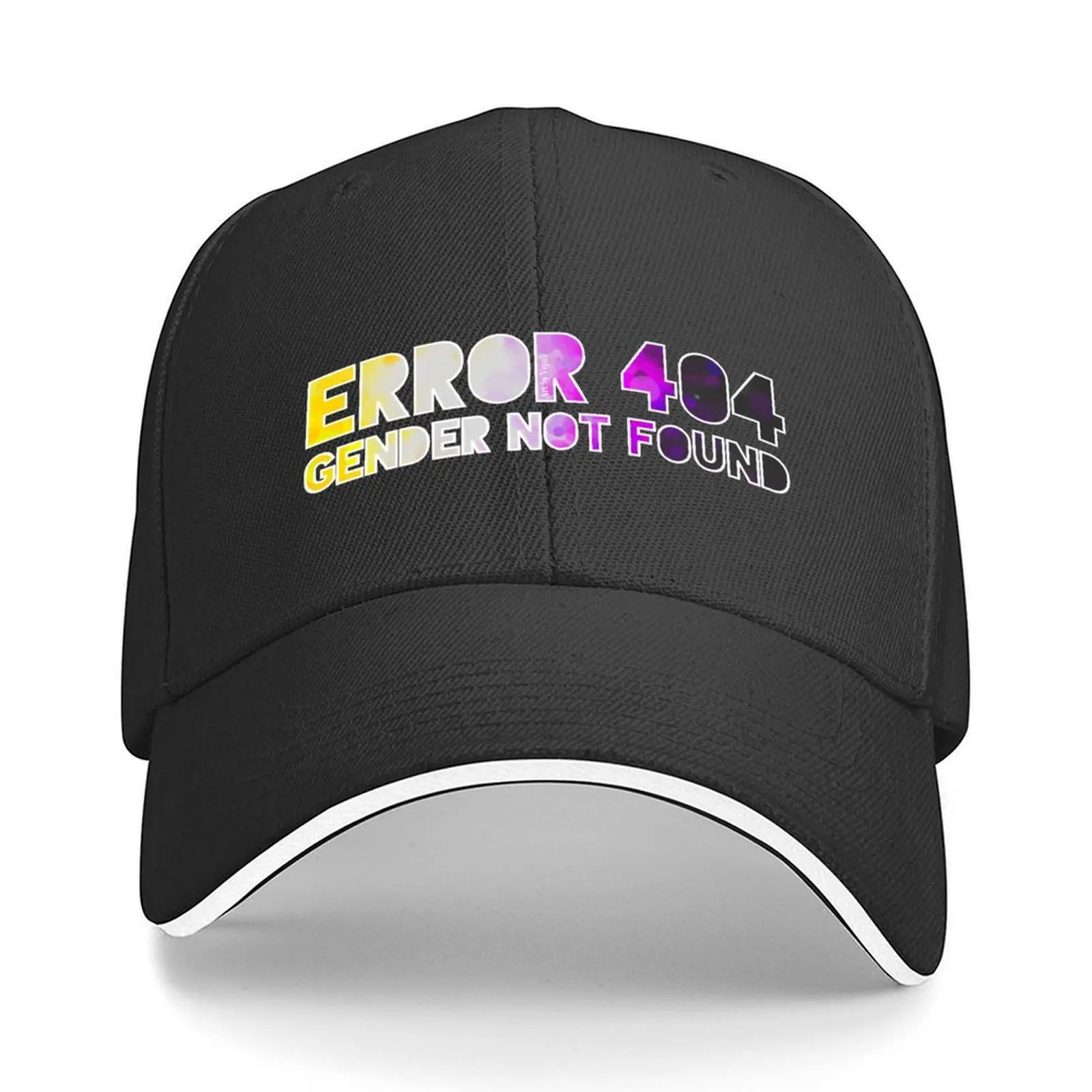 

Copy of Error 404 - Gender Not Found Enby/White Baseball Cap Luxury man cap Beach Custom Cap Golf Wear Caps Male Women's