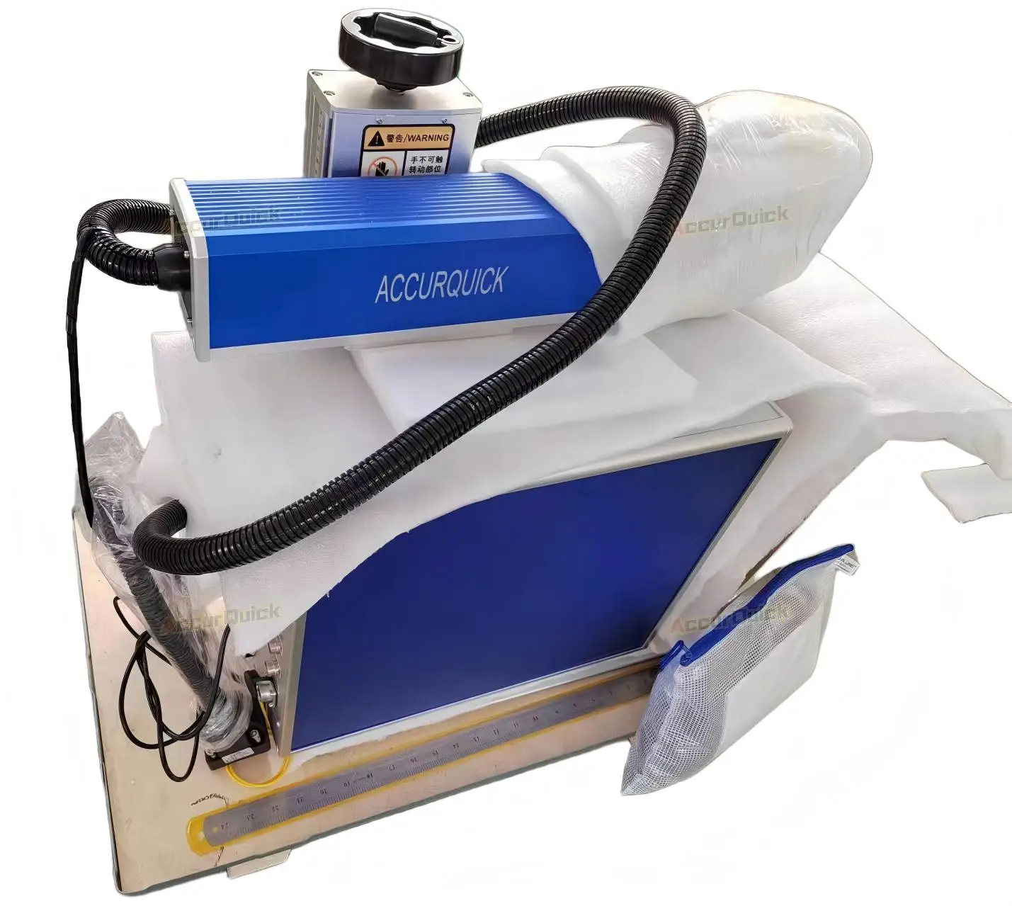 AccurQuick 20W Fiber Laser Marking Machine Metal Fiber Laser Marker with Raycus/JPT Fiber Laser
