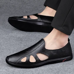 Summer sandals men's soft soled men's casual breathable deodorant beach shoes Baotou Dongdong driving sandals