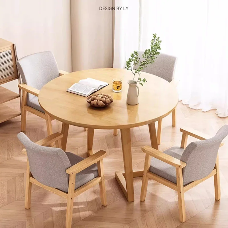 Portable Lounge Dining Table Garden Designer Office Service Kitchen Dining Table Round Center Salon Console Mesa Home Furniture