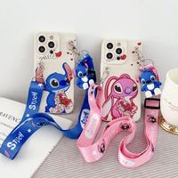 Flowers Stitch Case With Holder Rope For Xiaomi Redmi 8 9 9A 9T 9C 10 10A 12 10C 12C Note 7 8 9 9s 10 11 12 Pro