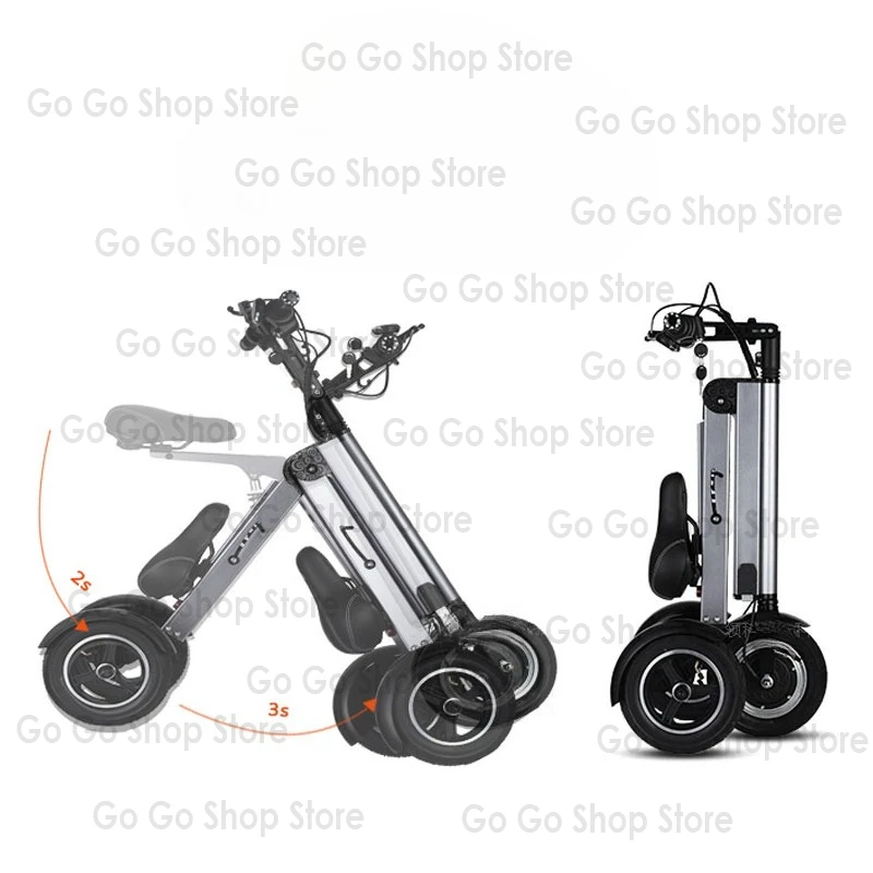 

Ultra-light folding electric vehicle adult lithium battery bicycle portable electric tricycle small battery car