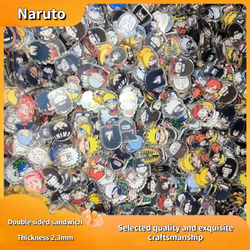 Naruto Cartoon Anime Acrylic Cute Uzumaki Naruto Uchiha Sasuke Hatake Kakashi Double Sided Printing Transparent DIY Accessories