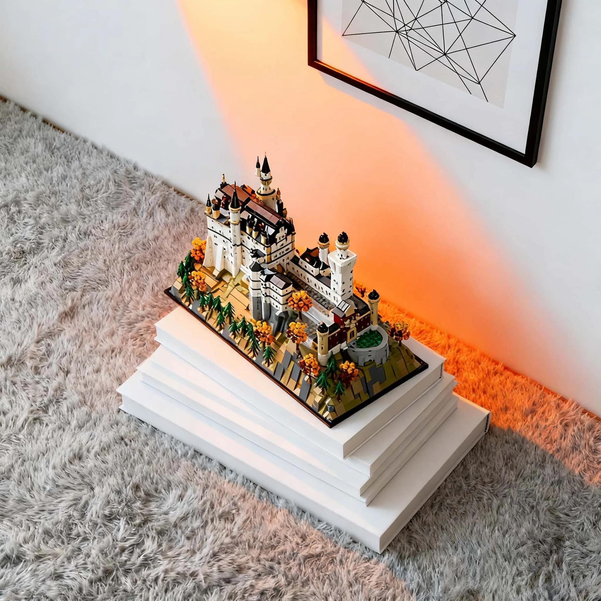 

2026 new MOC interesting and good-looking home decoration classic art Neuschwanstein Castle and crafts building street view buil