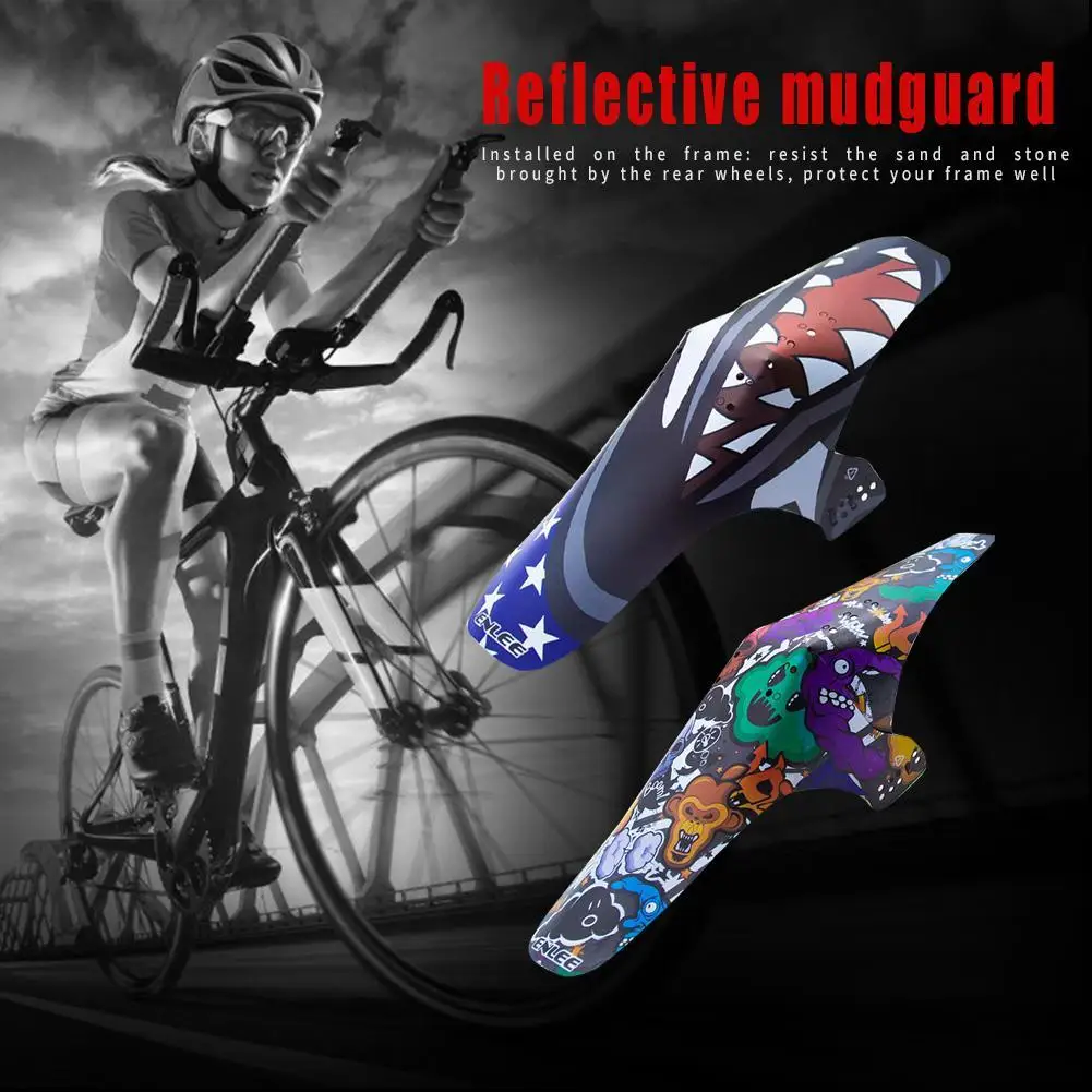 

Front Rear Tire Wheel Fenders MTB Mountain Bike Bicycle Plastic Reflective Wings for Outdoor Cycle Biking Entertainment