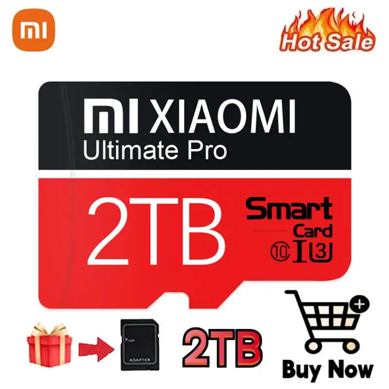 Karta pamięci Xiaomi Micro SD 1TB 2TB 256GB 512GB Karta pamięci Class10 Karta TF 512GBTF Mini Flash Karta pamięci USB Pendrive Darmowy adapter