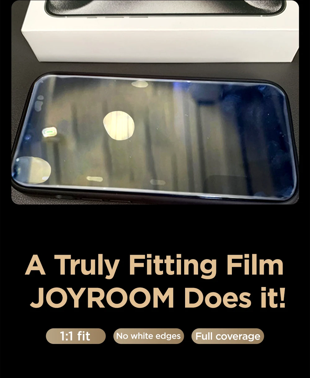 Joyroom 3/2/1PCS HD Gehärtetes Glas Für iPhone 16 Pro Max Vollbild HD Glas Screen Protector Für iPhone 16 15 14 13 Pro Max – Detail 4