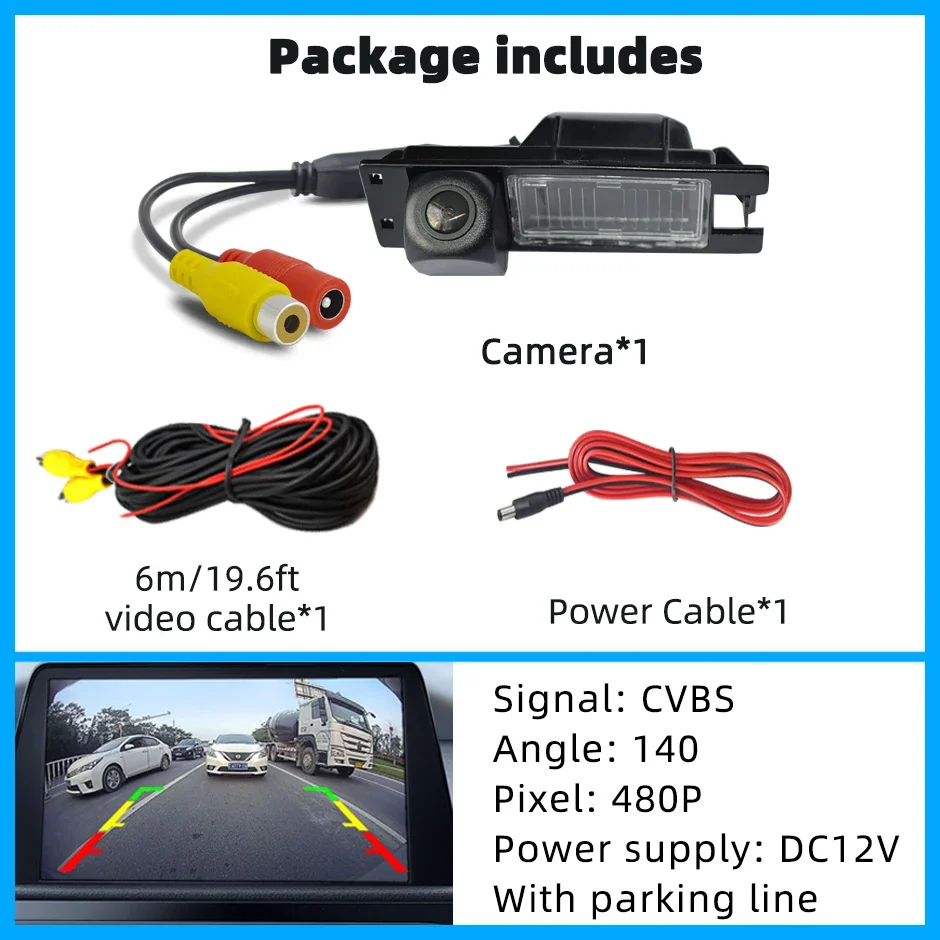 HD Rear View Reverse Backup Camera  AHD CVBS 720P/1080P for Opel Astra H J Corsa D Meriva A Vectra C Zafira Insignia view 5