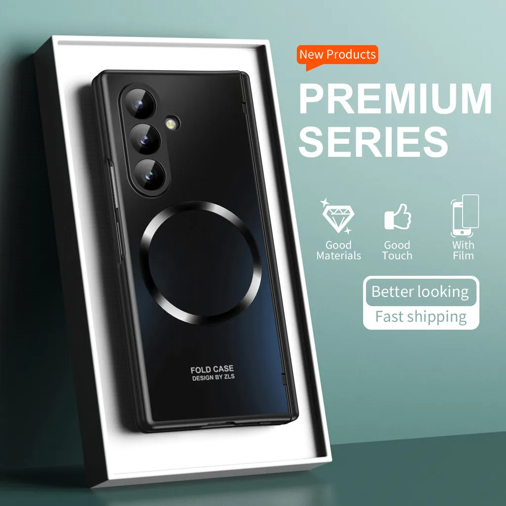 Case For Samsung Galaxy Z Fold 8 Ultra Fold8 Ultra Fold7 Fold 7 6 5 5G Case Magnetic Hinge Plating Armor Folding Cover