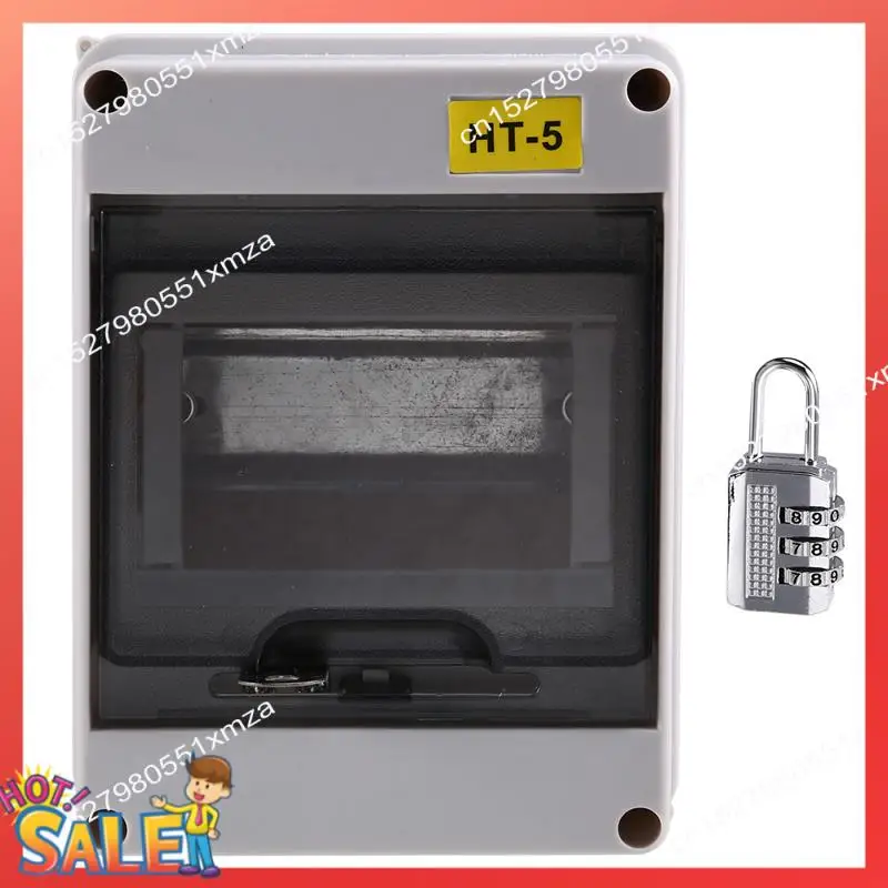 

ABCL HT Series Junction Box 5WAY PC IP65 Waterproof Distribution Box Outdoor Plastic Electrical Forcircuit Breaker Withlock