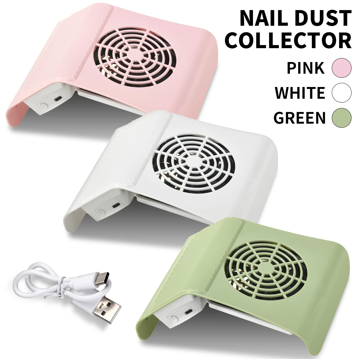 

Professional Nail Dust Collector Strong Suction Nail Vacuum Cleaner Low Noise Nail Art Tool Nail Vacuum Cleaner