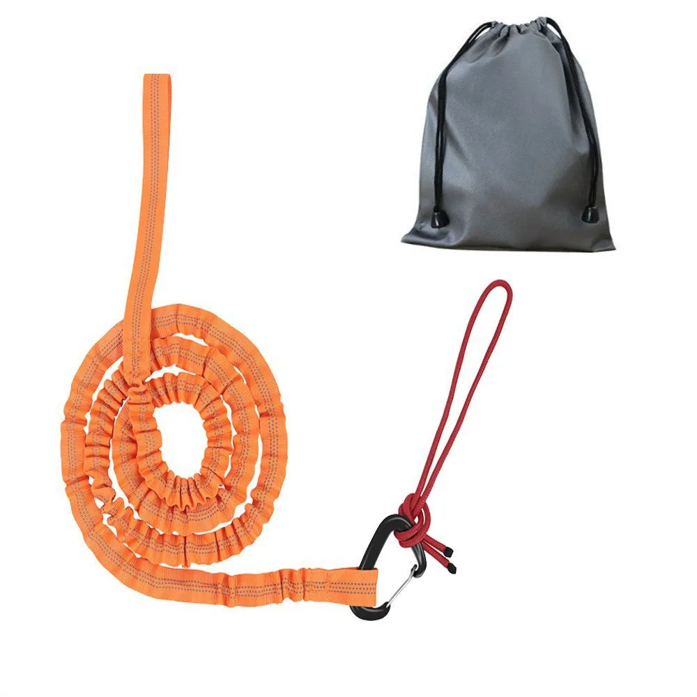 Bicycle Tow Rope Retractable Cycling Traction Strap Parent-Child Riding Pull Rope Trailer with Carabiner