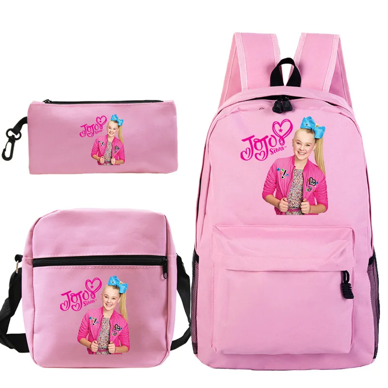 Mochila Jojo Siwa Backpack Girls Schoolbag Bookbags Women Bagpack Daily Rucksack Kawaii Knapsack Teenage Boys 3 Pcs Set Book Bag