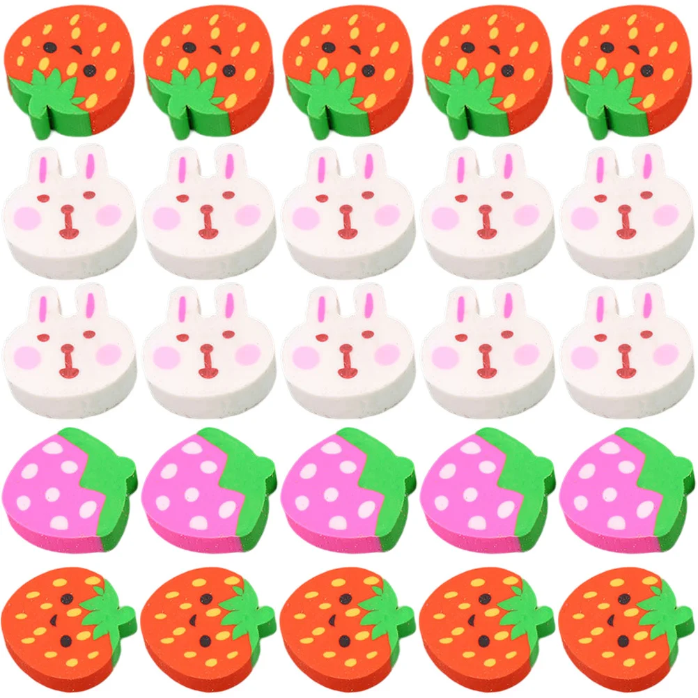 60Pcs Cartoon Erasers Multifunction Portable Pencil Erasers for Classroom Office Bulk Animal Eraser