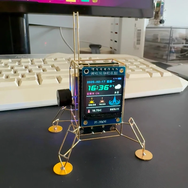 

Цифровые часы, настольные креативные Wi-Fi настольные часы, многофункциональные художественные часы ручной работы, настольные часы для кабинета, гостиной