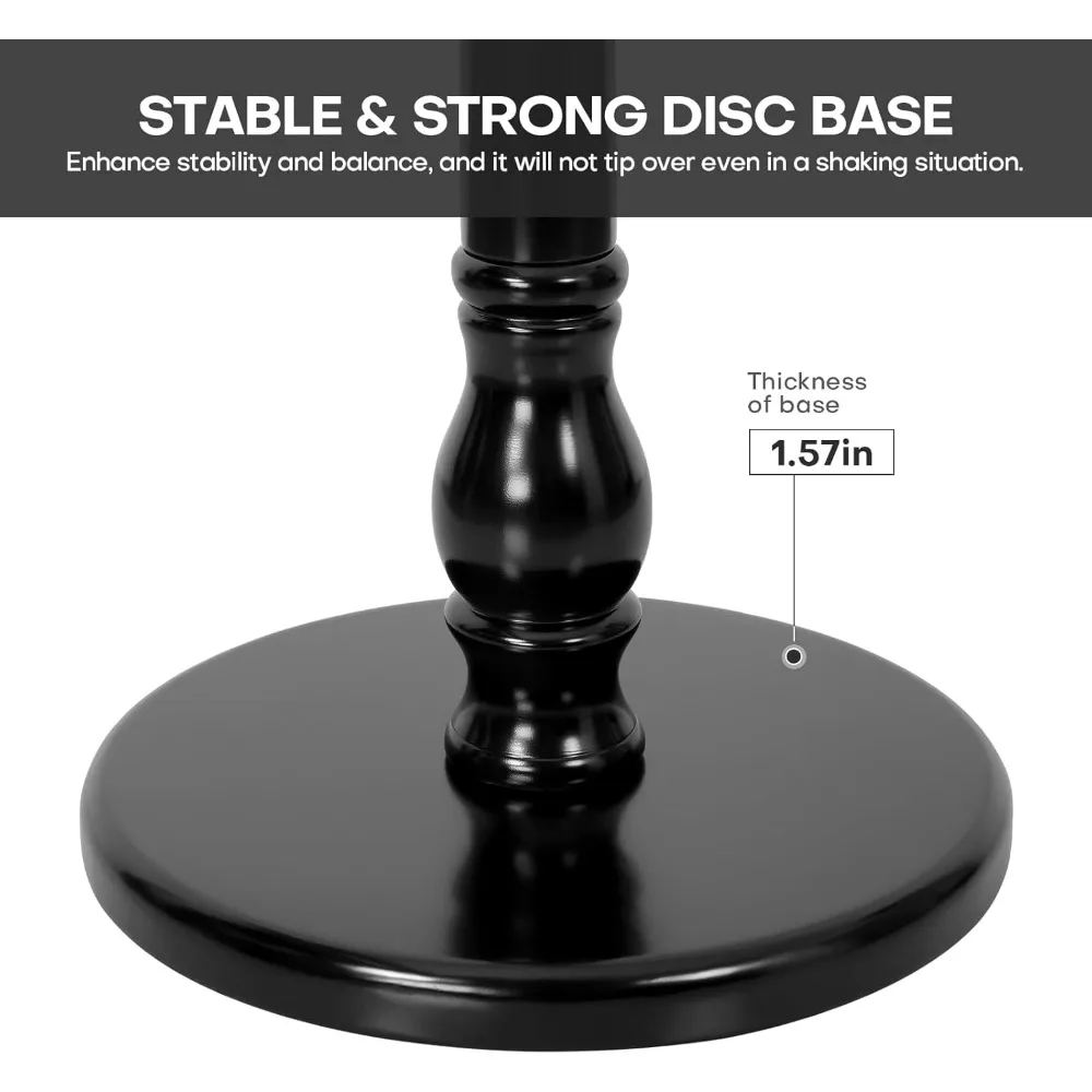 رف معطف قوي قائم بذاته على شكل شجرة مع خطافات وقاعدة مستديرة صلبة، بطول 74 بوصة