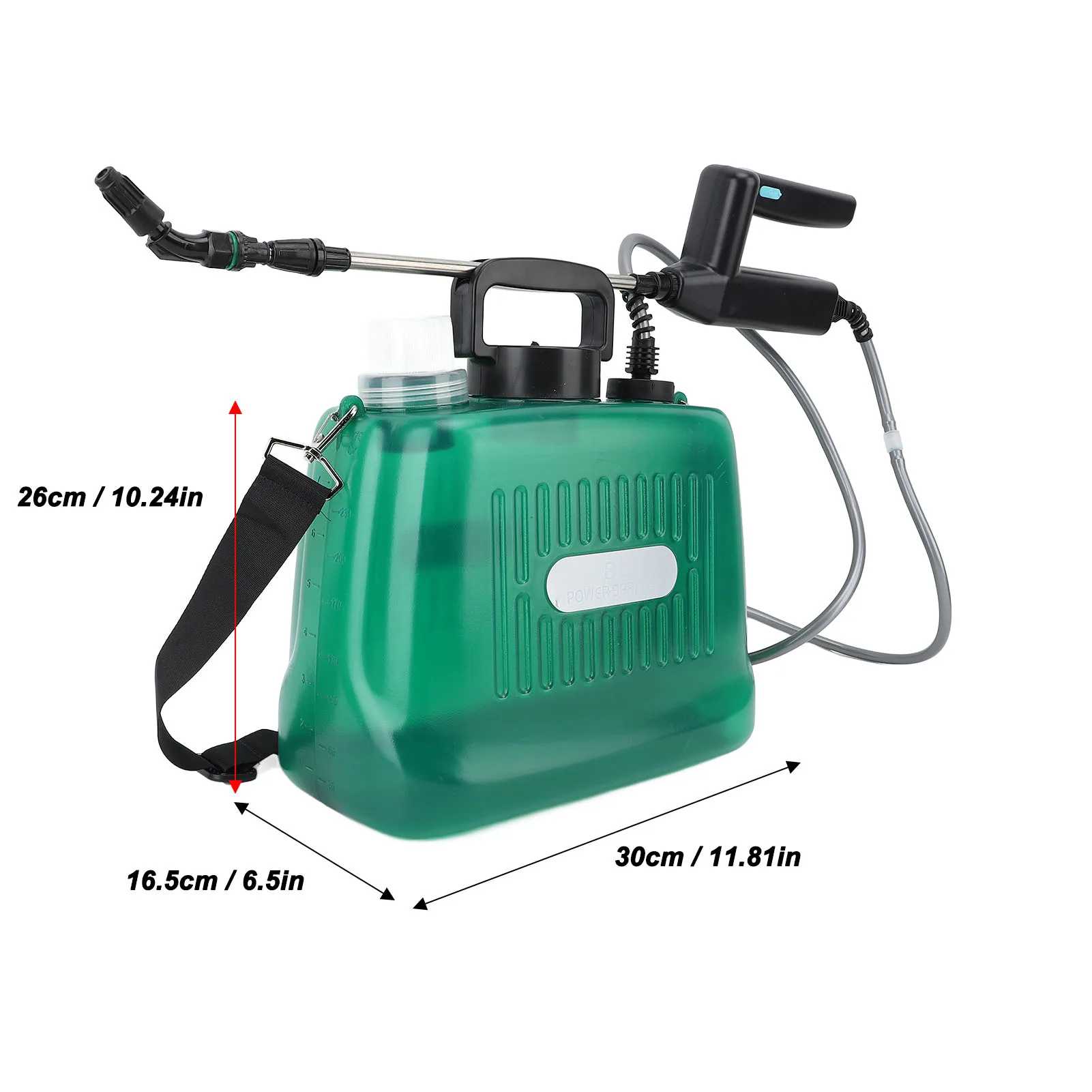 Lawn Water Sprayer 2.1 Gallon Battery Powered Sprayer 2000mAh Battery Electric Sprayer USB Rechargeable Potable Garden Sprayer