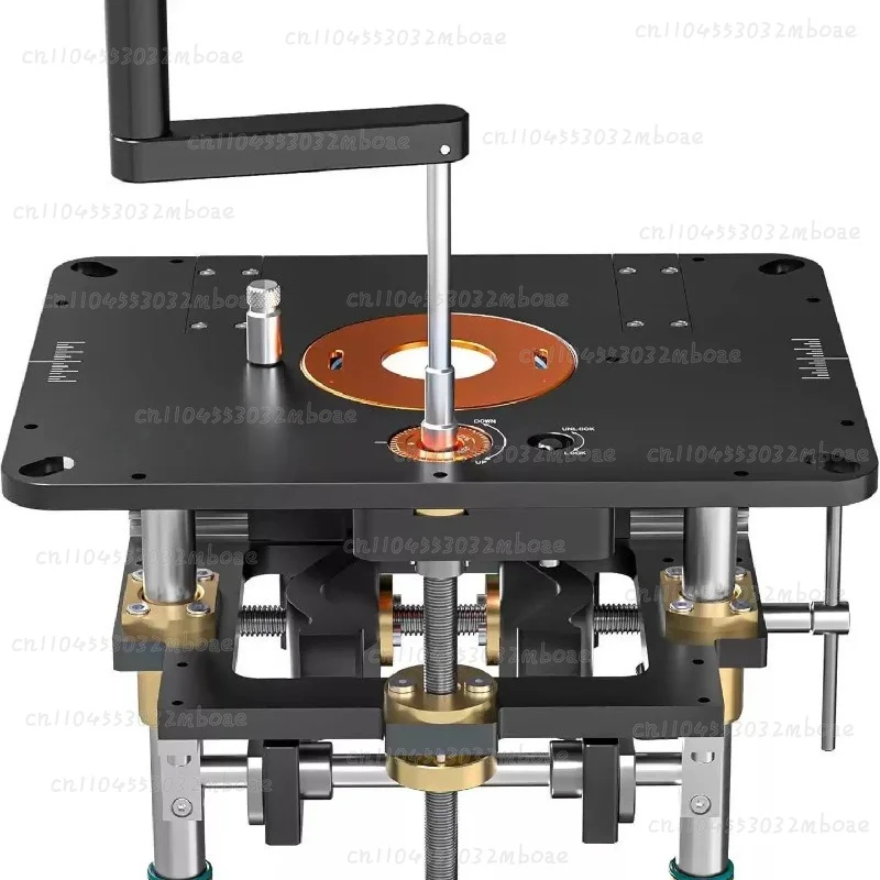 The router lift is suitable for routers with a diameter of 6.5 cm - 10.7 cm.
