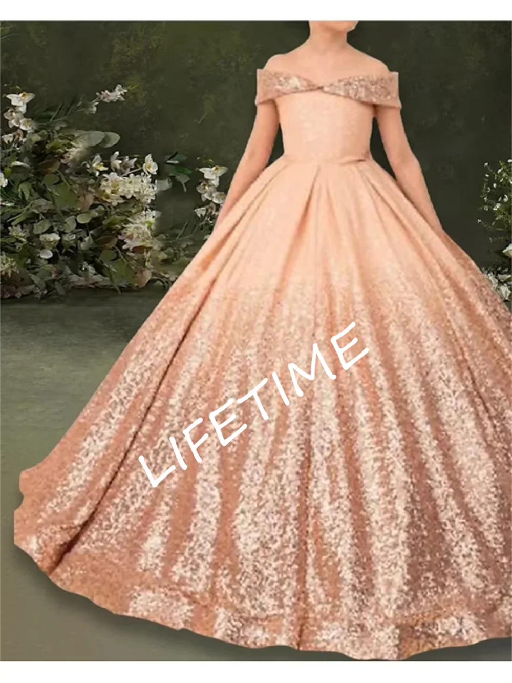 Vestido de baile de Frozen Elsa Juniors con lentejuelas y lazo brillante, vestido de niña de flores, vestido de desfile, vestido de baile de graduación lindo, ajuste de 3-16 años