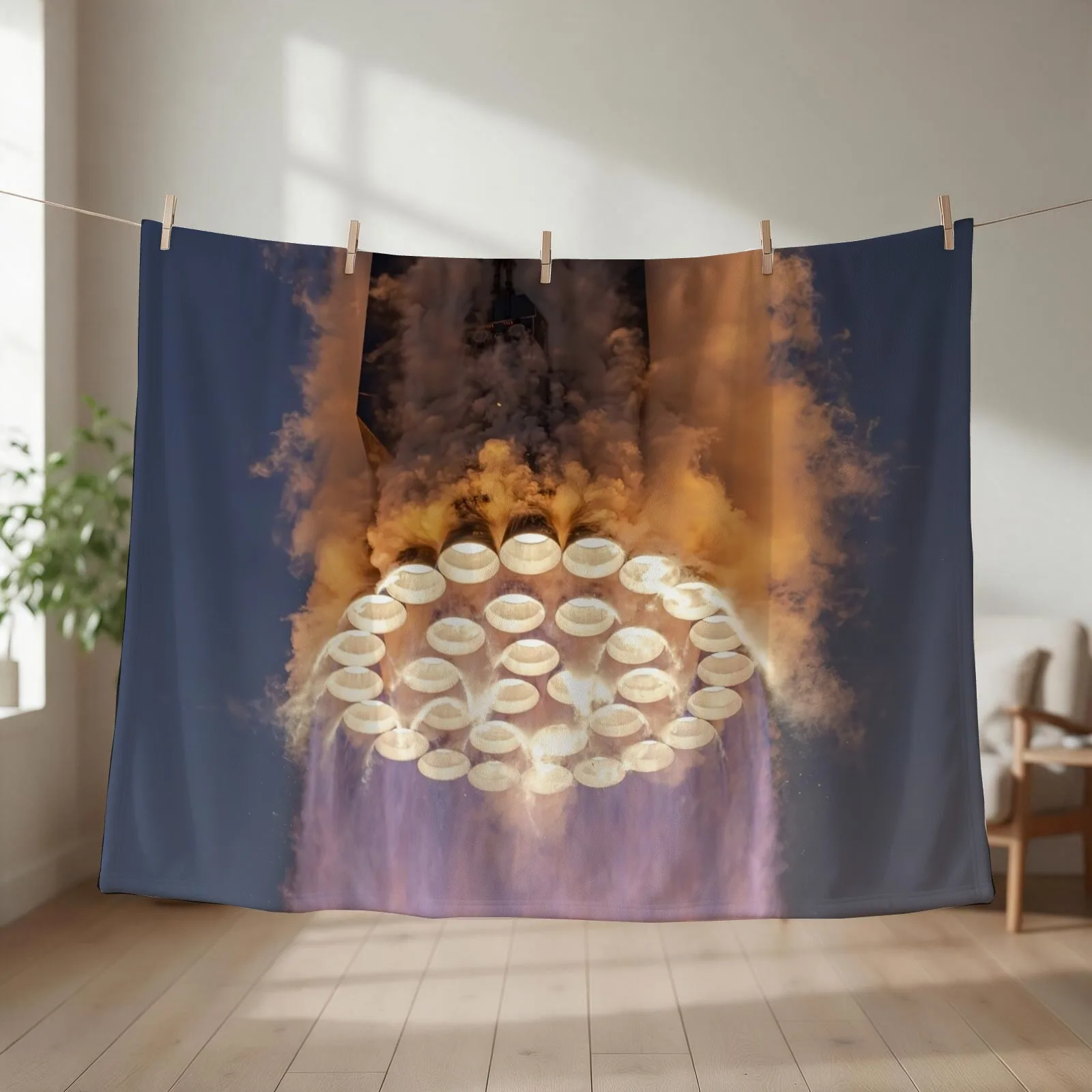 SpaceX Starship 33 Raptor engines Throw Blanket Weighted Plush Fashion Sofas for babies Blankets
