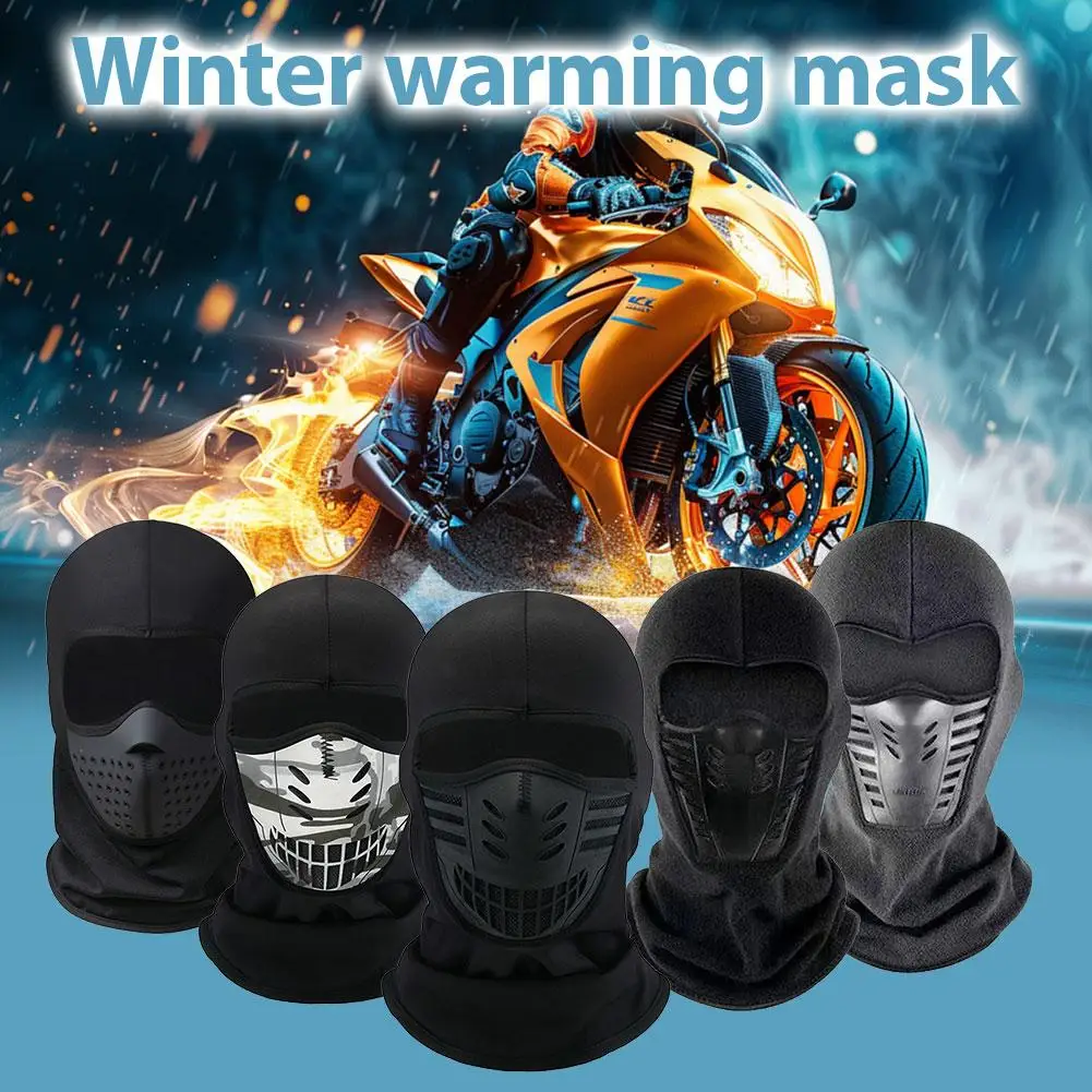 Maschera calda invernale Moto Scooter Equitazione Cappuccio fuoristrada Protezione antipolvere Accessorio Maske Traspirante Antivento F4R1