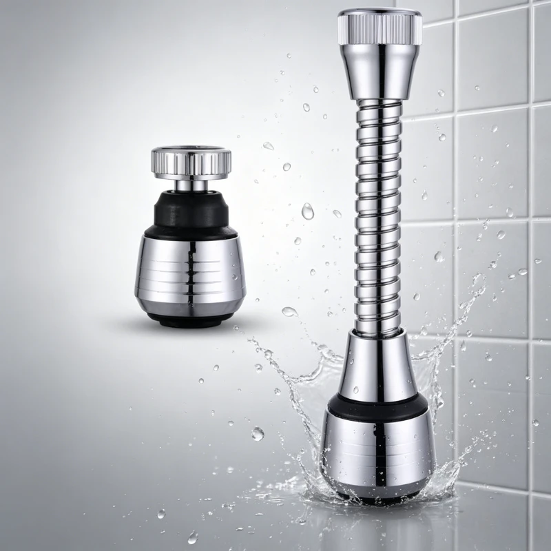Universal 360 Degree Rotating Faucet Sprayer Head Water Saving Tap Filter Stainless Steel Kitchen Bathroom Nozzle