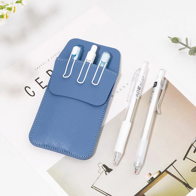 PU Leather Pencil Bags For Clothes Pocket Doctor Nurse Staff Leak-Proof Pen Pouch Hospital Business Pen Holder