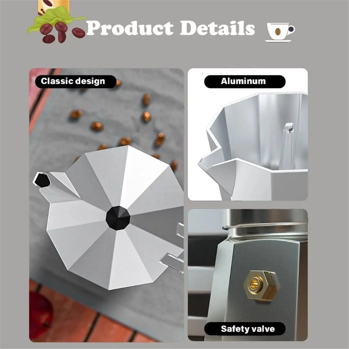 【45% OFF】300ml Moka Pot Coffee Maker Mocha Pot Aluminum Espresso Machine Coffee Pot B