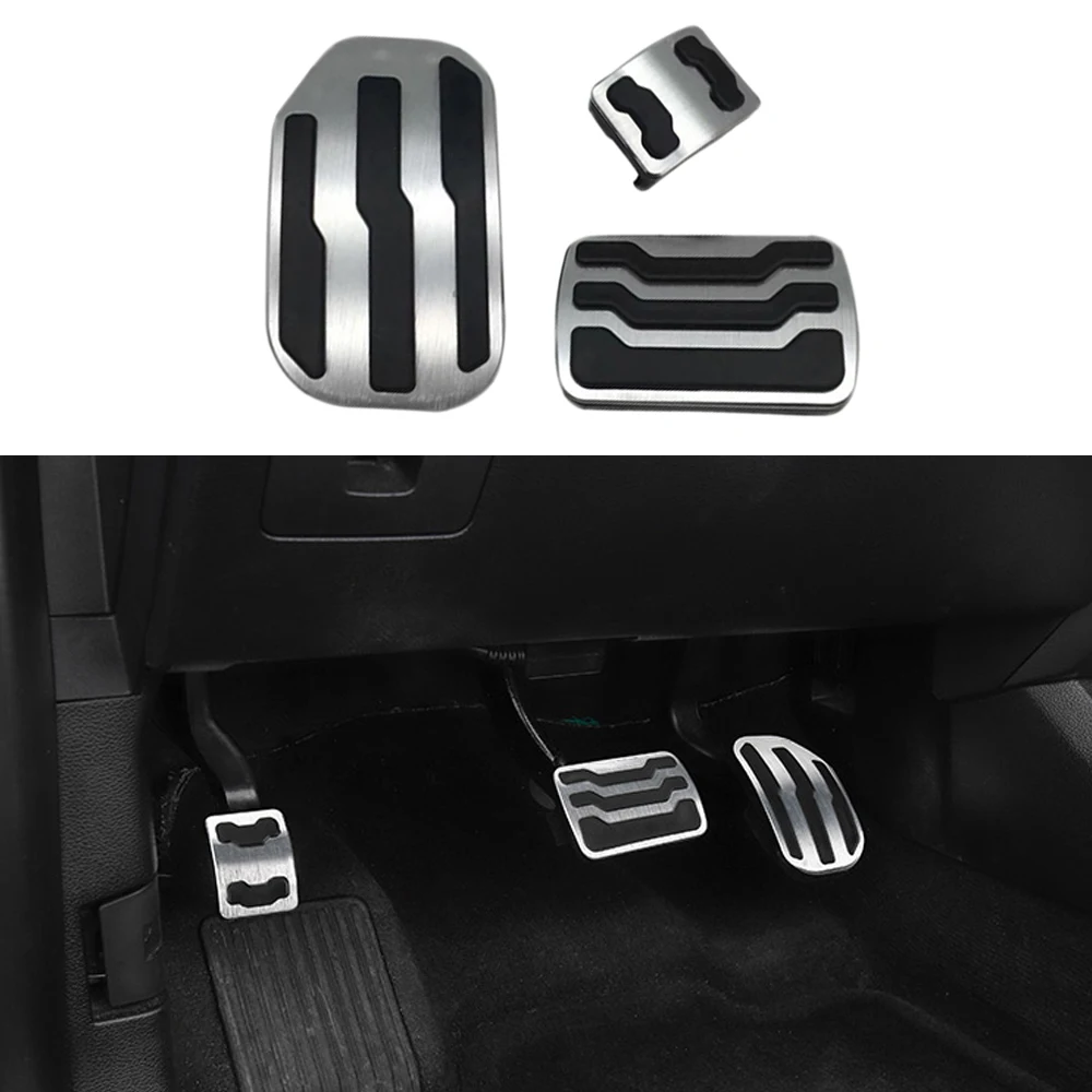 

2pcs/3pcs Aluminum Foot Pedal Red Car Accelerator Gas Fuel Brake Rest Pads Mat Cover for Ford Raptor F150 2015 2016 2017 2018