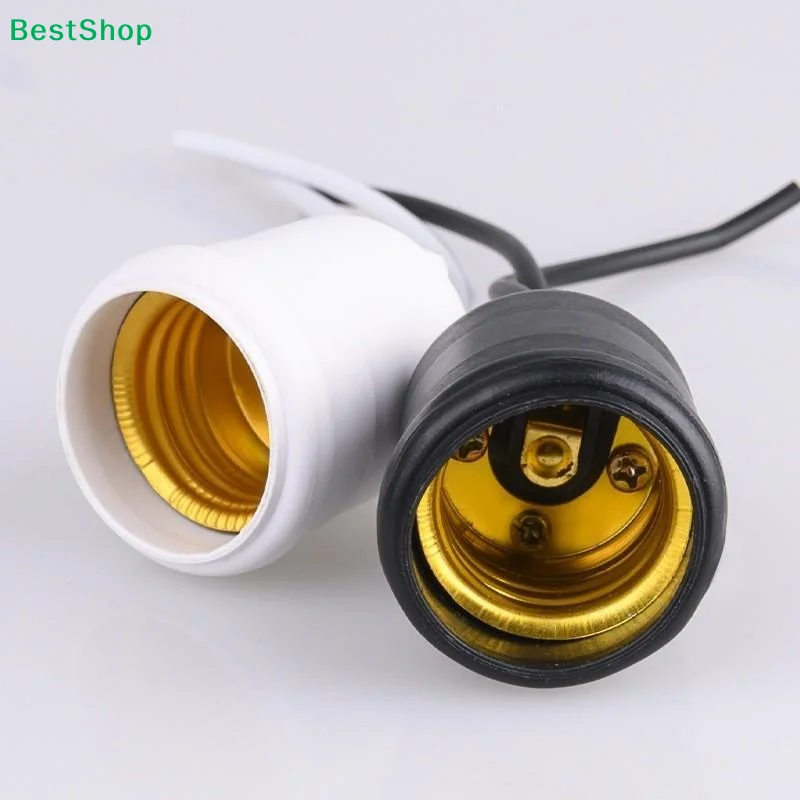 〔Q〕Waterproof E27 Light Socket Heat Resistant Shell Insulated Wires For Outdoor Garden Home Lighting