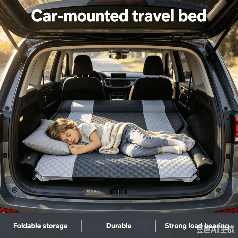 Travel Camping Backseat Sleeping Pad Matelas Automatic Self Inflating Car Air Mattress Inflatable SUV Trunk Bed Rear Cargo