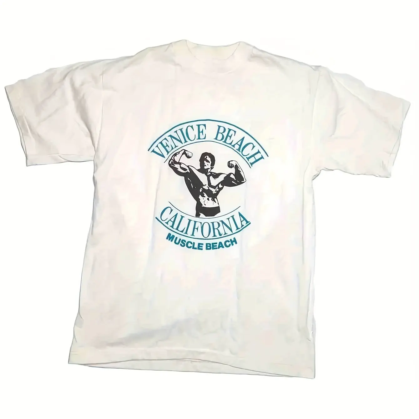 Camiseta Retro de Culturismo Arnold Schwarzenegger para Hombre, Camiseta Deportiva Governator, Diseño de Venice Beach Muscle Beach California