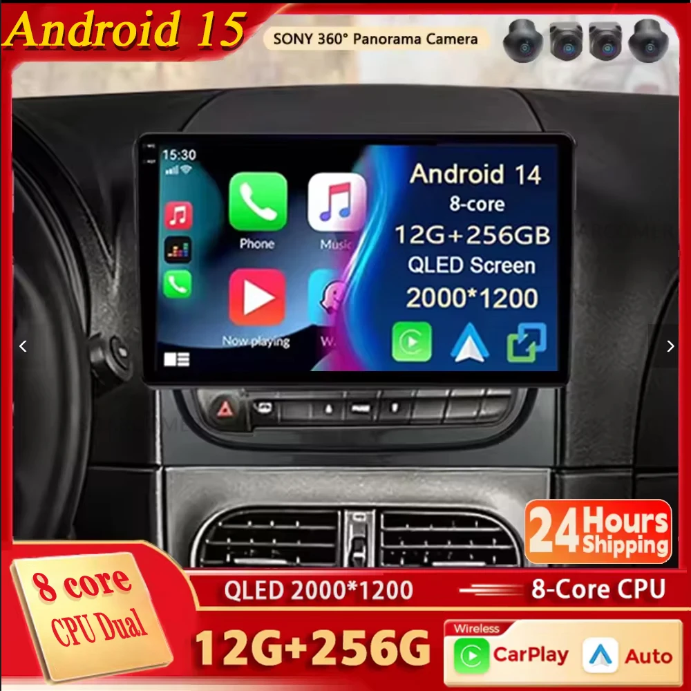 Android 15 For Fiat Strada Idea 2012-2016 2K QLED Android Car Radio Multimedia Video Player GPS Stereo CarPlay Head Unit 4G DSP