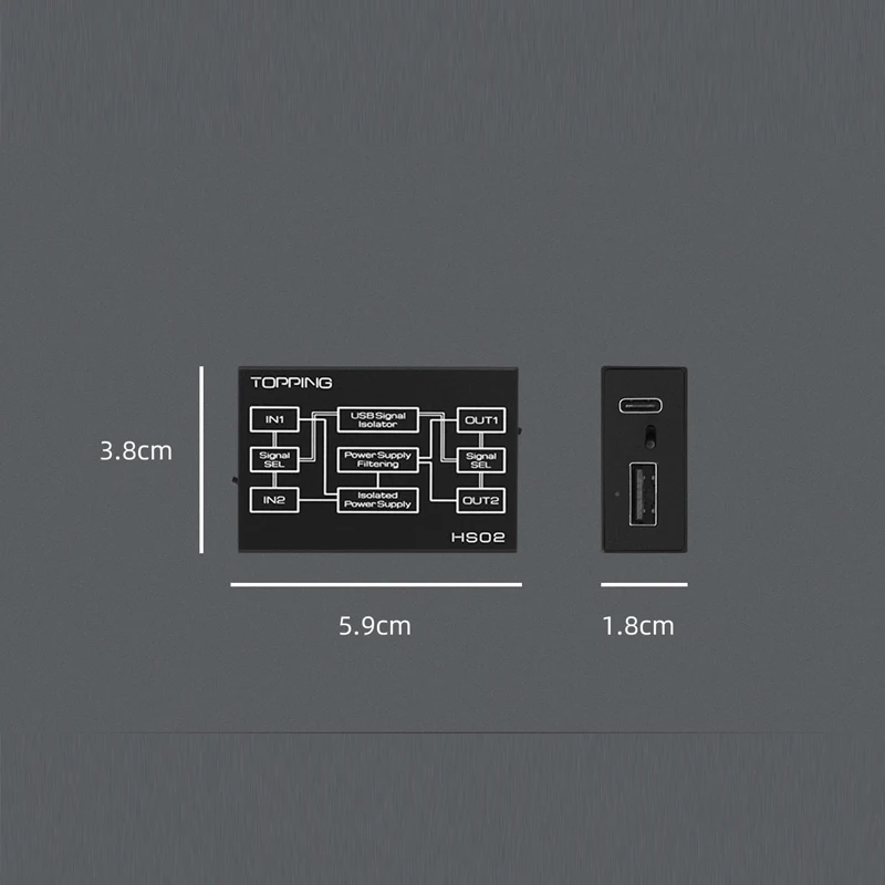 TOPPING-محول صوت عالي الدقة ، دقة عالية ، سرعة ، نقل عالي الدقة ، زمن استجابة منخفض ، جودة ، USB ، HS02