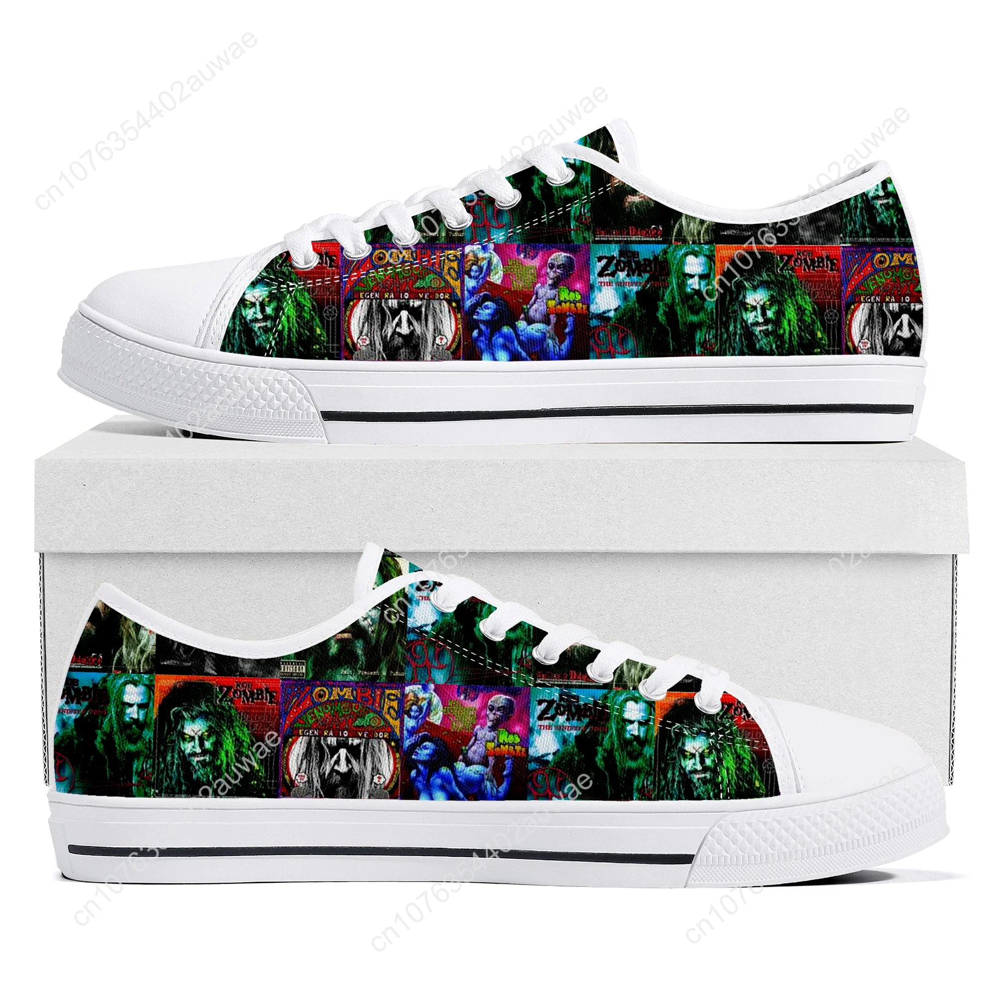 Rob Zombie Rock Singer Low Top Sneakers di alta qualità uomo donna adolescente bambini Sneaker di tela scarpe da coppia Casual scarpe personalizzate