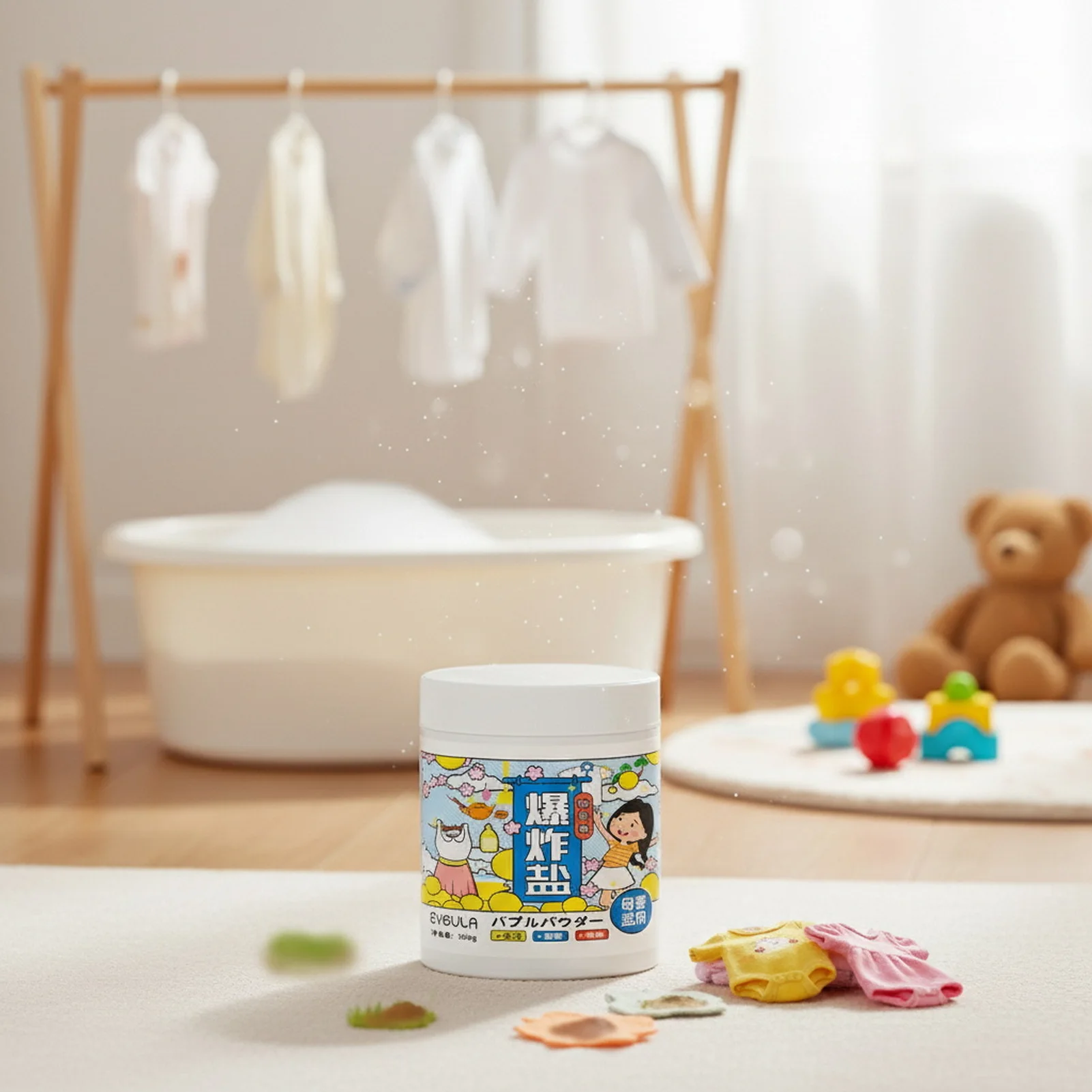 

Ароматизированный порошок для удаления пятен с детской одежды с защитой цвета и свежим ароматом, 500 г