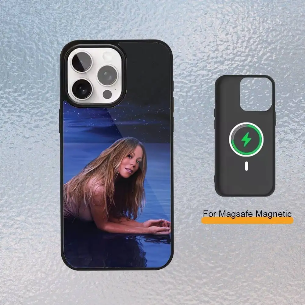 Mariah C-Carey Phone Case for iPhone 17,16,15,14,13,12,11 Plus,Pro Max Magnetic Wireless Charging Cover