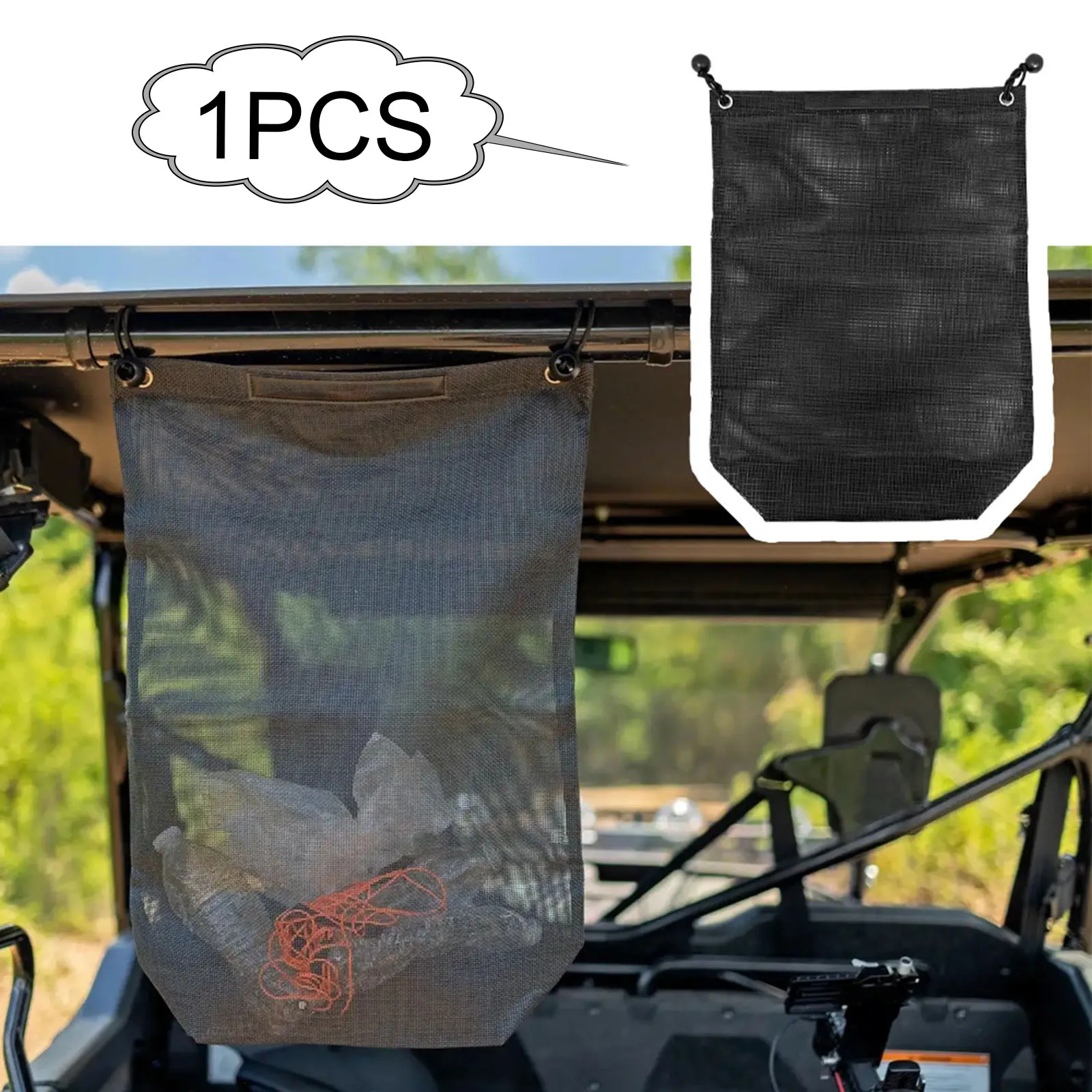 UTV Beach Buggy Trash Storage Bag Mesh Cloth Trash Collection Bag Outdoor Golf Cart Trash Tote Wear Resistant SUV Trash Bag