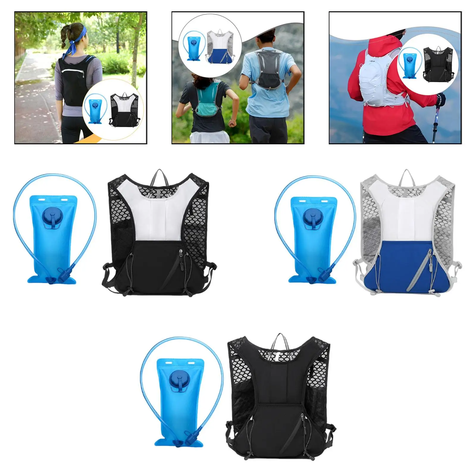 

Backpack Chest Pack Adjustable Buckle Comfortable Polyester Daypack for Cycling Mountaineering Trail Jogging Hiking