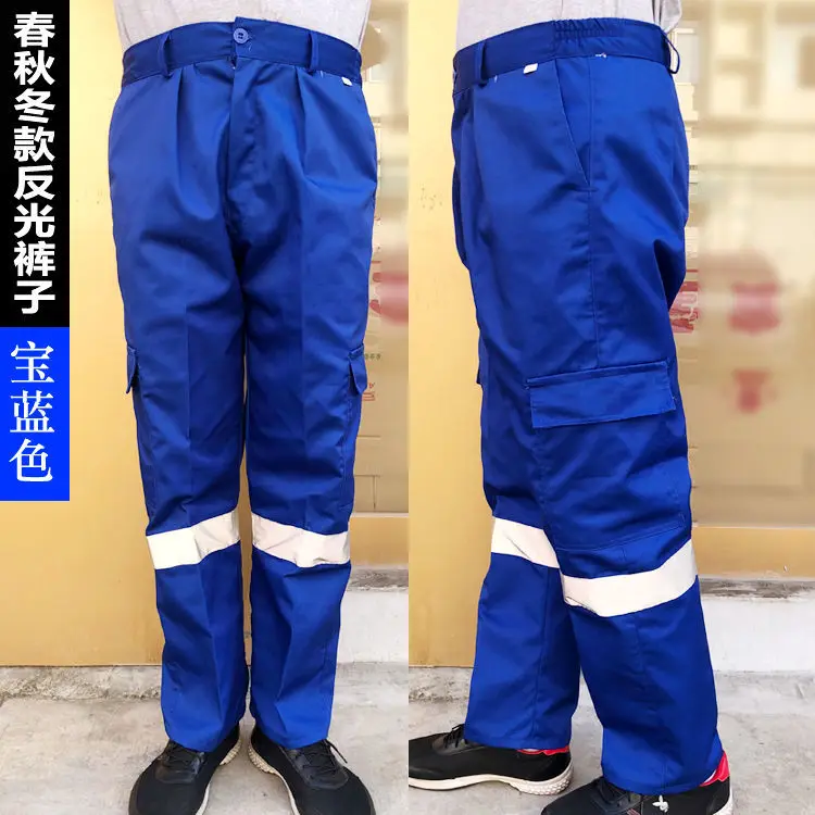 Pantalones de entrenamiento resistentes al desgaste para hombre, peto de algodón naranja, holgado, informal, con bolsillo de hip hop, reflectante, 2024