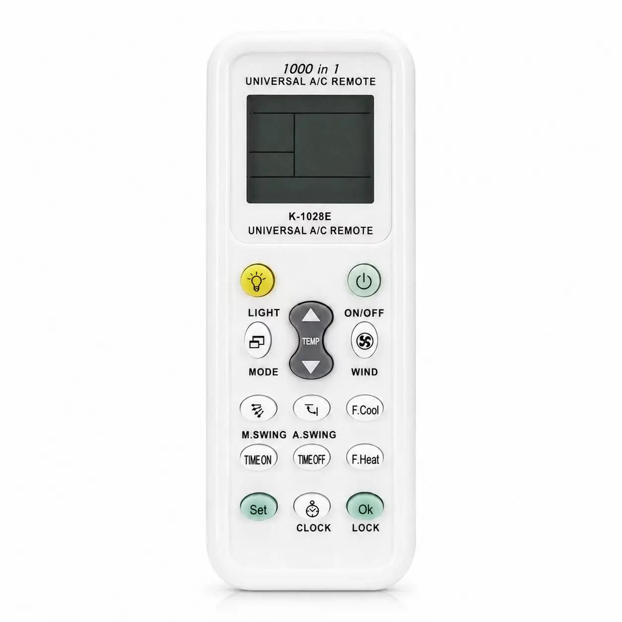 Universal Air Conditioner Remote Control K‑1028E For Haier Hitachi Panasonic Sharp Gree Midea Yuetu Changhong Multi‑Brand A/C Sp