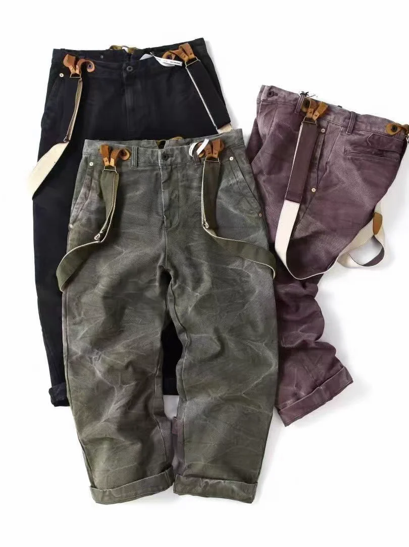 

Heavy Du Canvas Workwear Pants Men's Logging Casual Trousers Durable Youthful Sle Four Seasons Universal Straight Leg