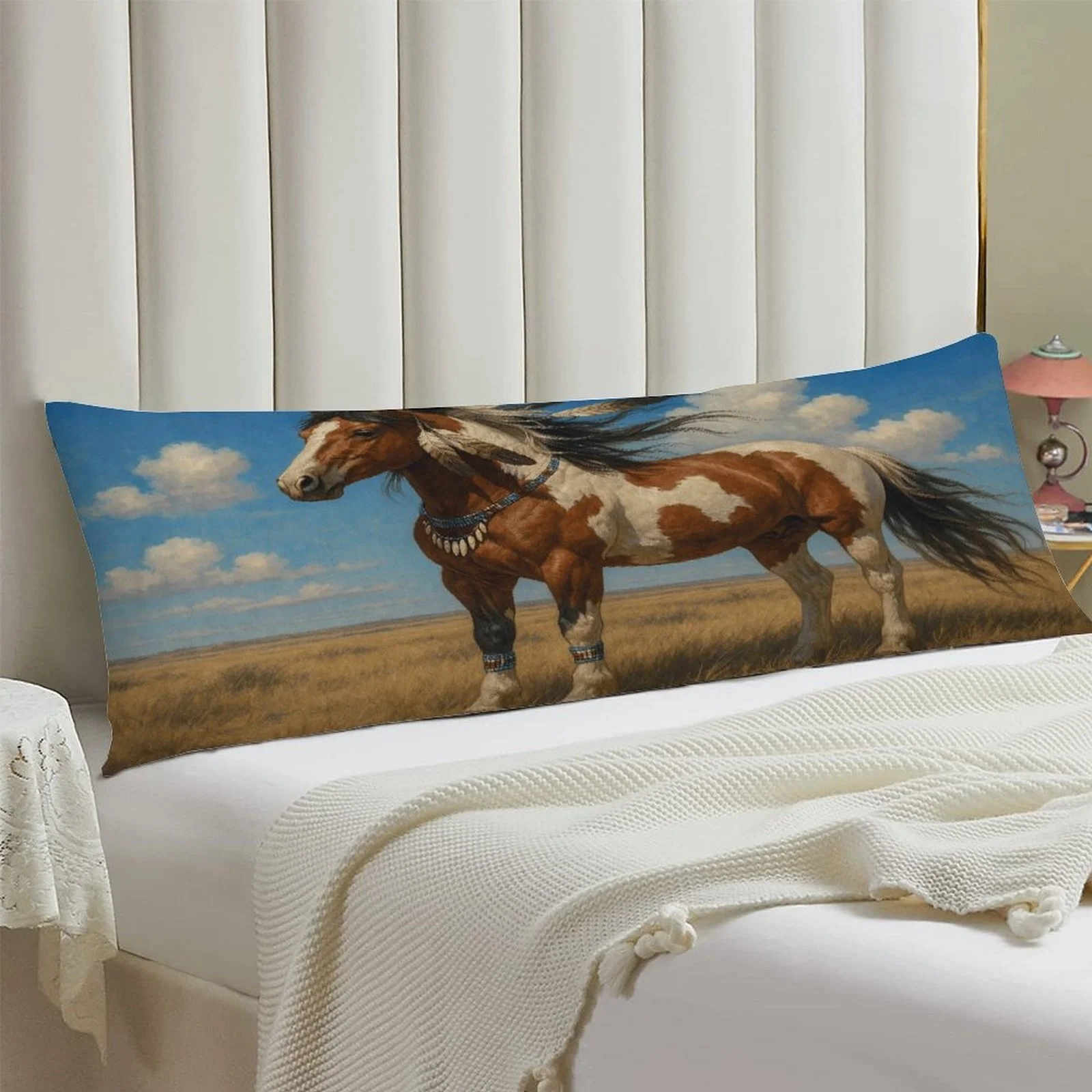 Plain Zebra Print Themed Pillowcase, Stylish Long Plush Pillow Sham, Soft Decorative Double-Sided Printed Large Pillowcase, Suit