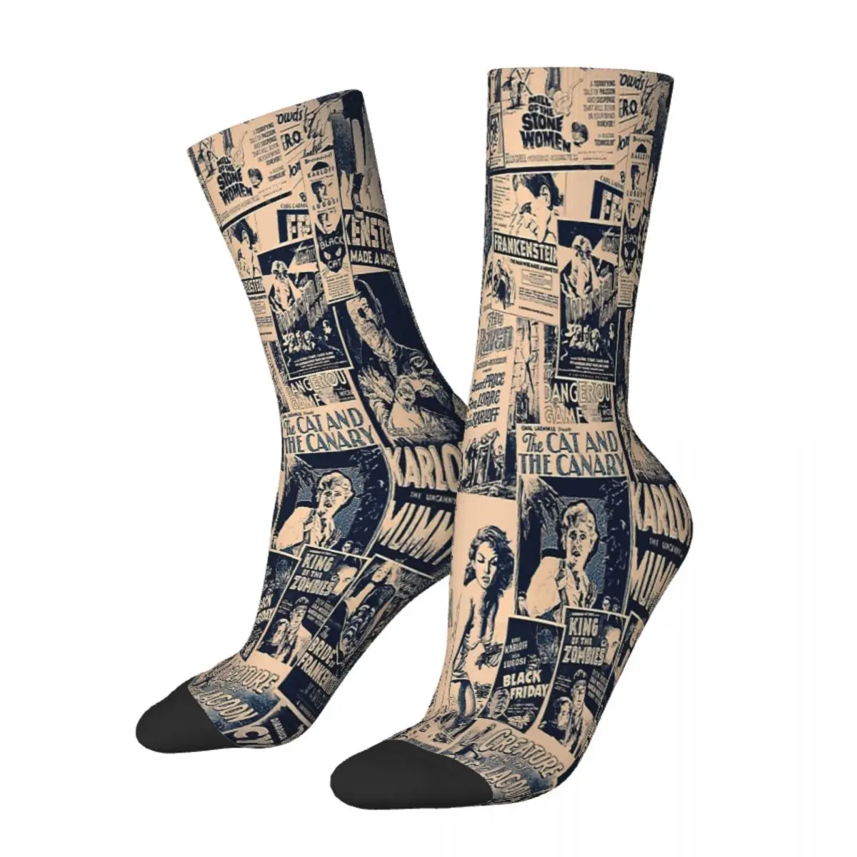 Famous Monsters Frankenstein Horror Movie Socks Male Mens Women Winter Stockings Harajuku